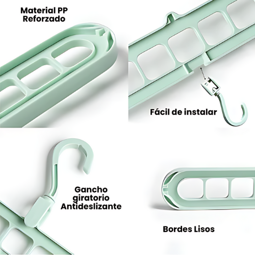 Kit de Ganchos MagicHook 9 en 1 | Ahorra Espacio Y Mantén En Orden Tu Armario 🤩🔝