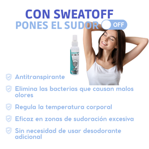 Spray Antisudoral SweatOff | Control Total sobre tu Sudor🍃🤩