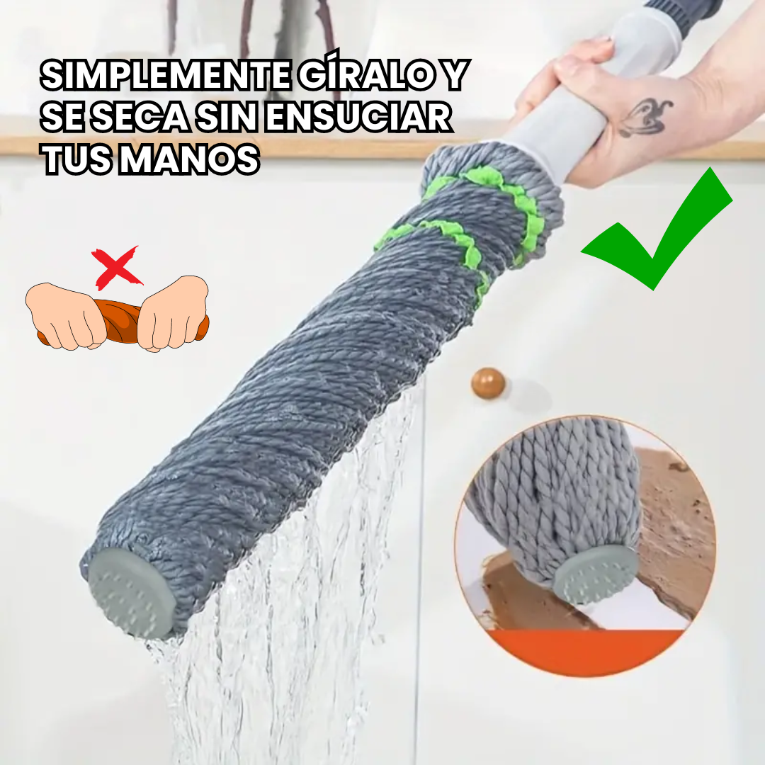 Trapeador MagicMop | Limpieza Sin Esfuerzo y Sin Dolor para Tus Manos✨🫧