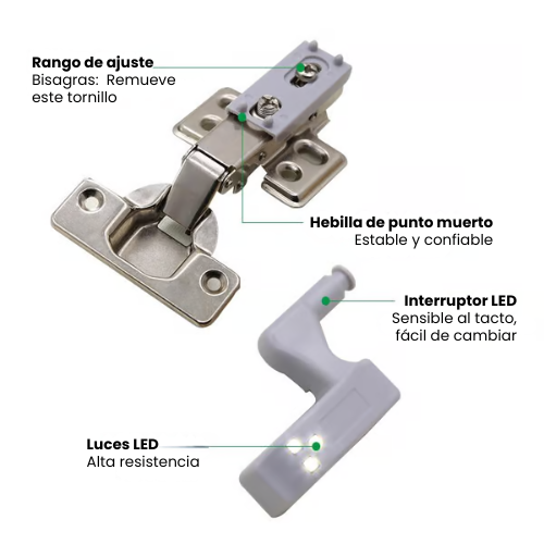 Bisagras VisionLed | Ilumina Tus Espacios al Instante x6💡💯