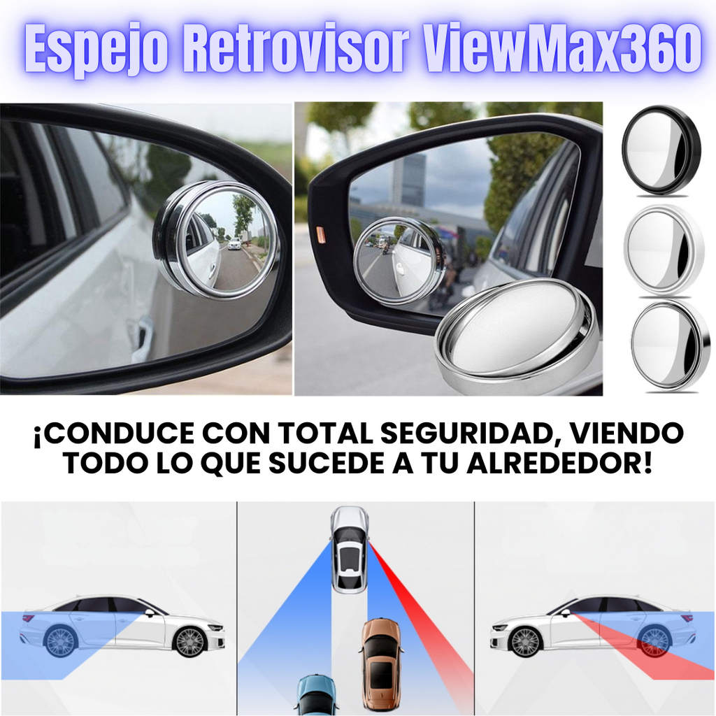 Espejo Retrovisor ViewMax360| Máxima visibilidad, conducción sin riesgos🚗💯