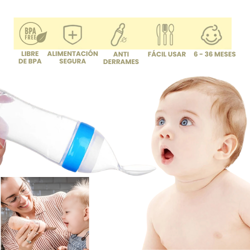 Cuchara Biberón BabySpoon | Alimenta a tu Bebé de forma Fácil y Segura Sin Desorden 👩‍🍼🍼